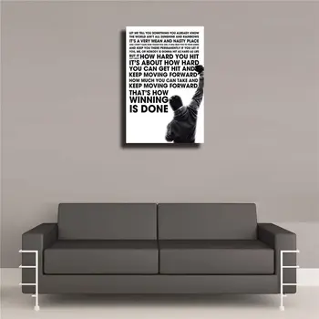 

Canvas Prints Balboa Motivational Quote Wall Art Painting Pictures Home Decor For Bedroom Living Room