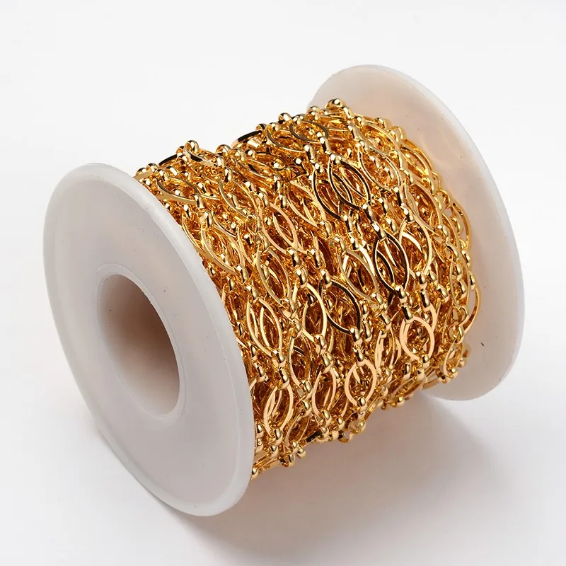 10 м/рулон латунные браслеты ручной работы с катушкой несварной золотой и серебряный цвета аксессуары для ювелирных изделий цепи