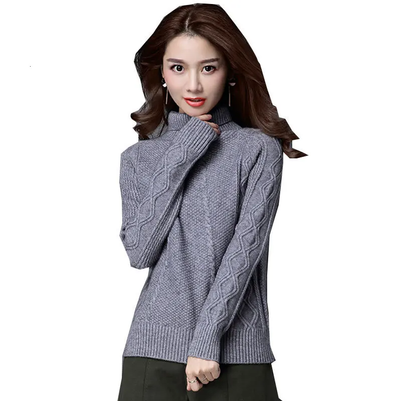 

Vadim Herfst Winter Vest Great size Women Knit Coltrui New Fat Effects Color Trui Mode Pull Femme Hiver