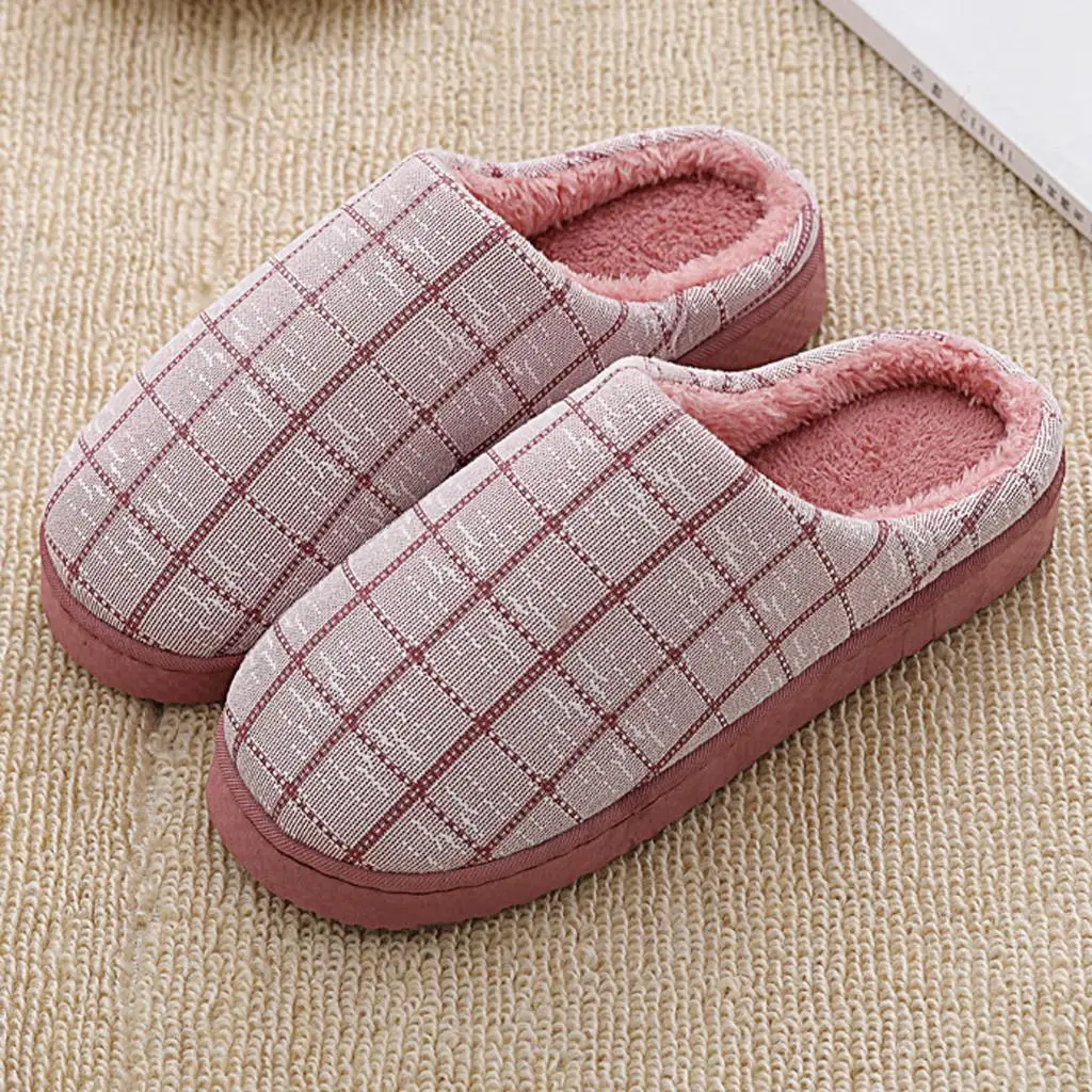 SAGACE Mens Slippers Indoor Slip-on Cotton Men Slippers Fur Slides Slippers Bottom Soft Indoor Shoes Comfortable Shoes 1128