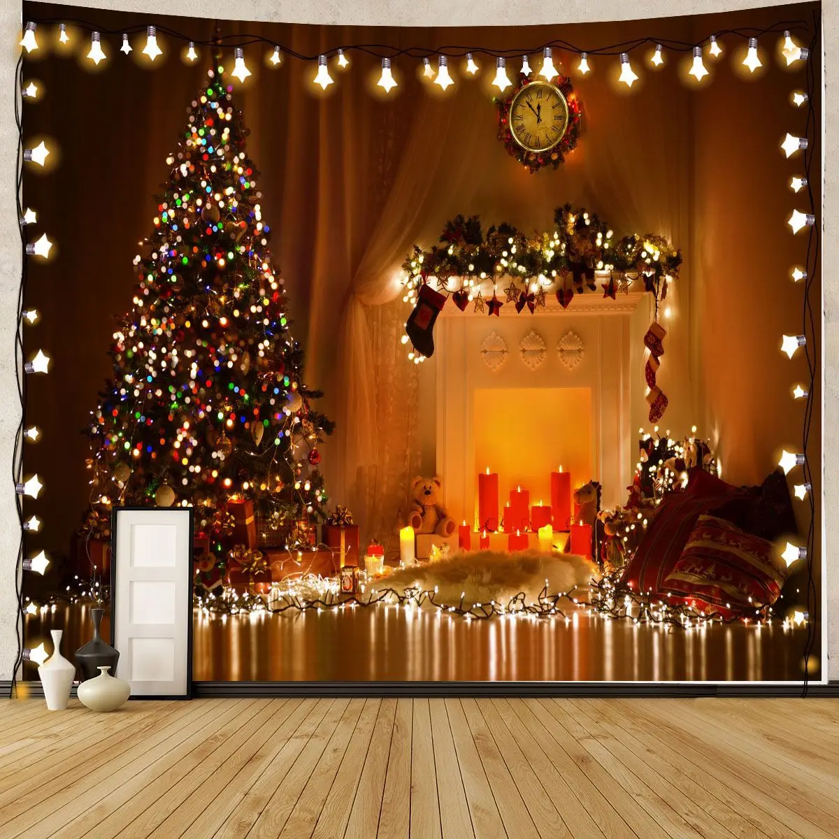 Tien Ciro Dwars zitten kerstboom doek tapestry christmas tree cloth tuinposters voor buiten  fireplace wall carpet|Tapestry| - AliExpress