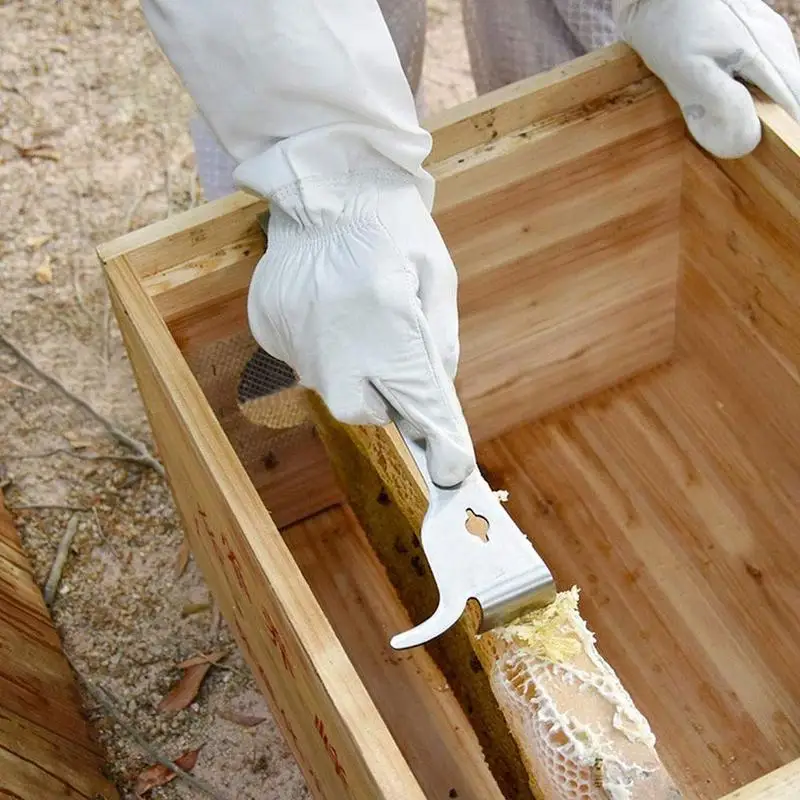 Пчелиный инструмент из нержавеющей стали тип большого пальца пчелиный мед нож пчелиный скребок для улья Многофункциональный пчеловодческий Пчелка скребок режущий нож для меда