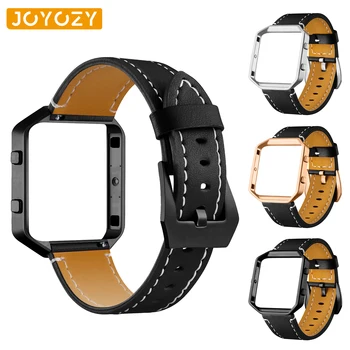 

JOYOZY Leather Replacement strap and Metal Frame For fitbit blaze strap Smart watch strap fashion for fitbit blaze watch band