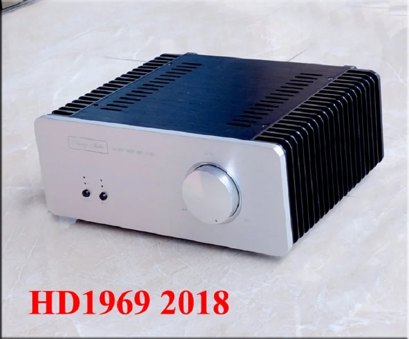 BRZHIFI Wholesales Price Profession Audio Power Amplifier Class A Hood 1969 Home Hifi Stereo Amplificador Classic Black / Silver bass amplifier