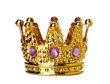 Gold(Purple Diamond) Многофункциональный хрустальный стеклянный подсвечник в форме короны - Цвет: Gold(Purple Diamond)