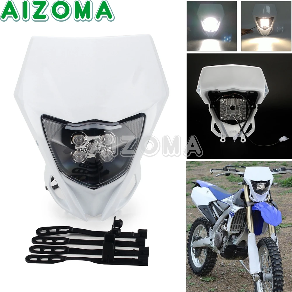 Lampe Frontale De Carénage, Feu Avant De Moto Robuste Facile à Installer  Feux De Croisement Pour Motocross 