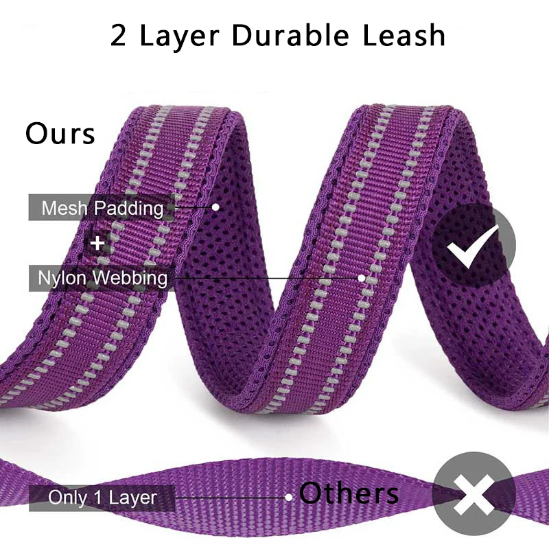 Светоотражающий нейлоновый поводок для собак длина 110 см|Поводки| |