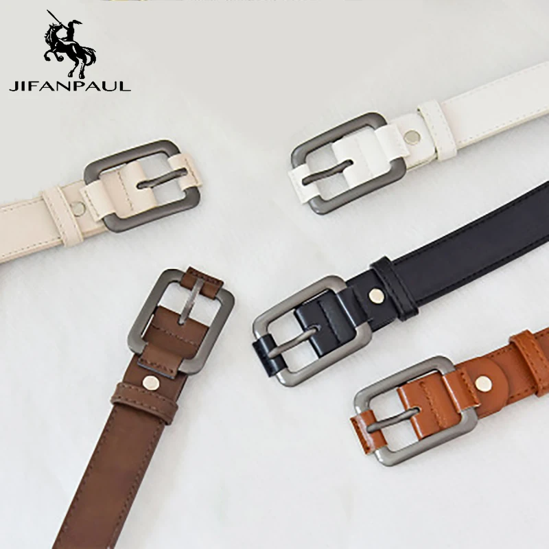hot sale men and women leather belt ins fashion Alloy pin buckle belt all-match jeans belt retro decoration luxury designer