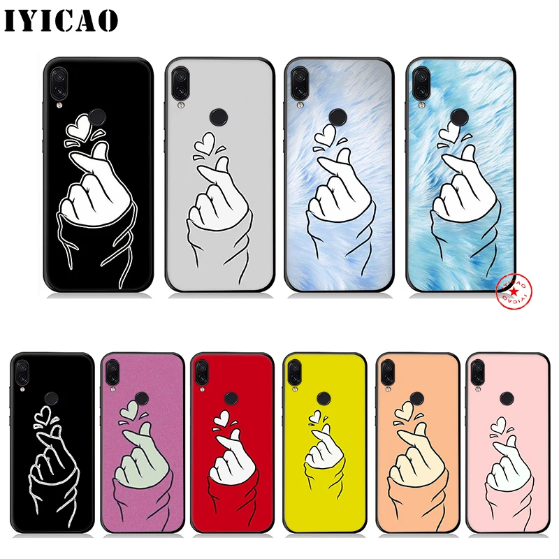 Мягкий чехол Love on the finger kpop heart для Xiaomi Redmi Note 8 7 6 5 Pro 5A 4X Силиконовый |