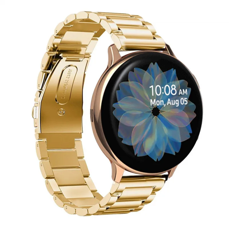Для Galaxy Watch Active2 40 мм полосы Active 2 44 мм ремешок 20 мм ремешок из нержавеющей стали для samsung Galaxy Watch Active 2 ремешок для часов - Цвет: 2