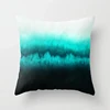 Flower Leaves Pattern Throw Pillow Case Teal Blue Cushion Covers for Home Sofa Chair Decorative Pillowcases 2