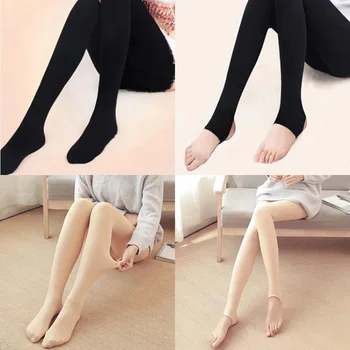 

Winter Warm Pantyhose Tights Female Plus Size black Stretchy Pantyhose High Elastic Waist Velvet Legins Thick cashmere Tights