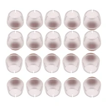 20xFor круглая ножка 12-16 мм противоскользящая прозрачная резиновая защита для ног стула