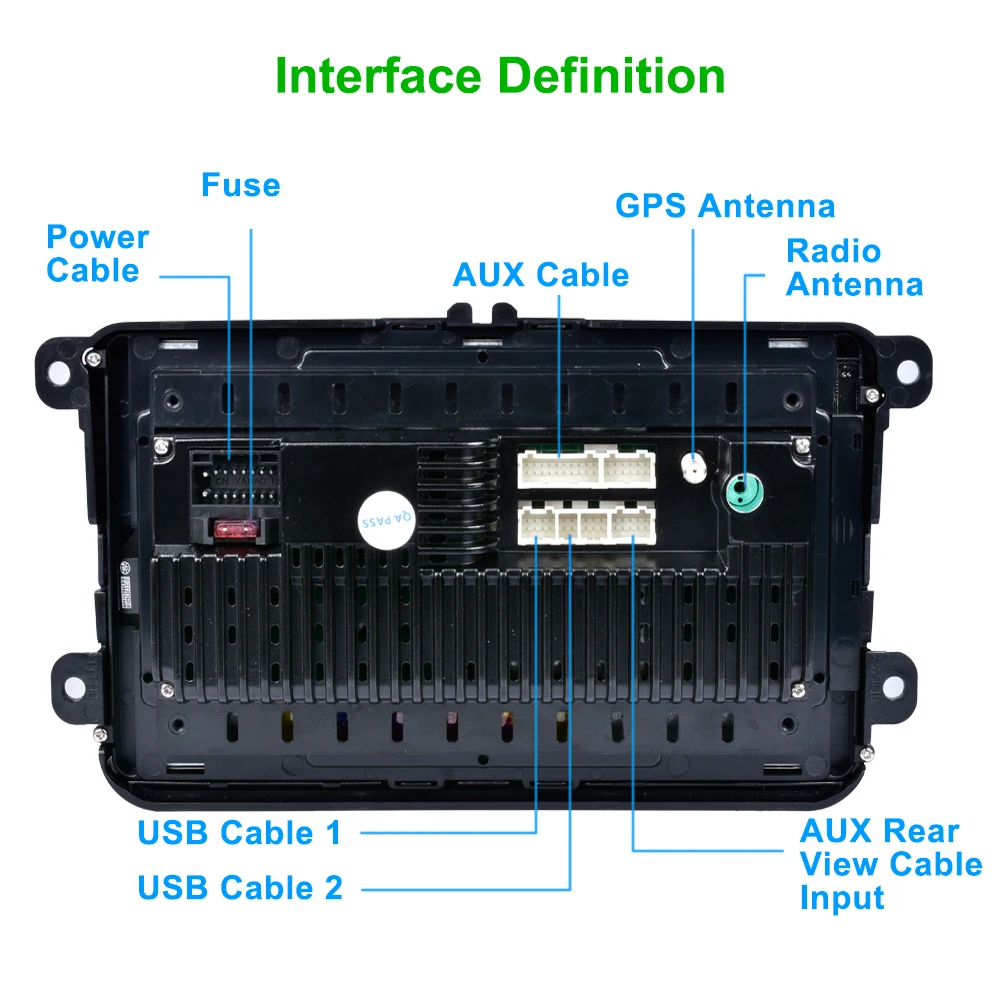 Podofo Android 8,1 " 2Din Автомагнитола gps Автомобильный мультимедийный плеер для VW Golf 5 6 Touran Caddy Jetta Tiguan Mirror Link