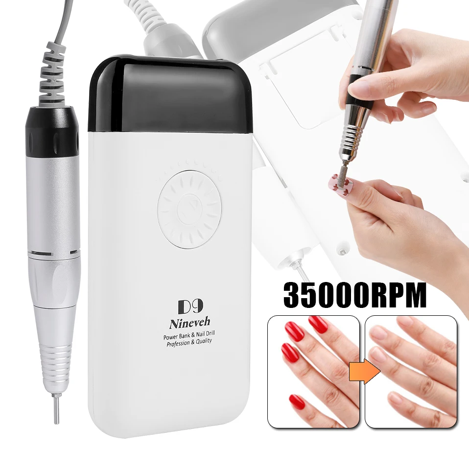 35000rpm Nail Drill Machine Electric File Polisher For Manicure