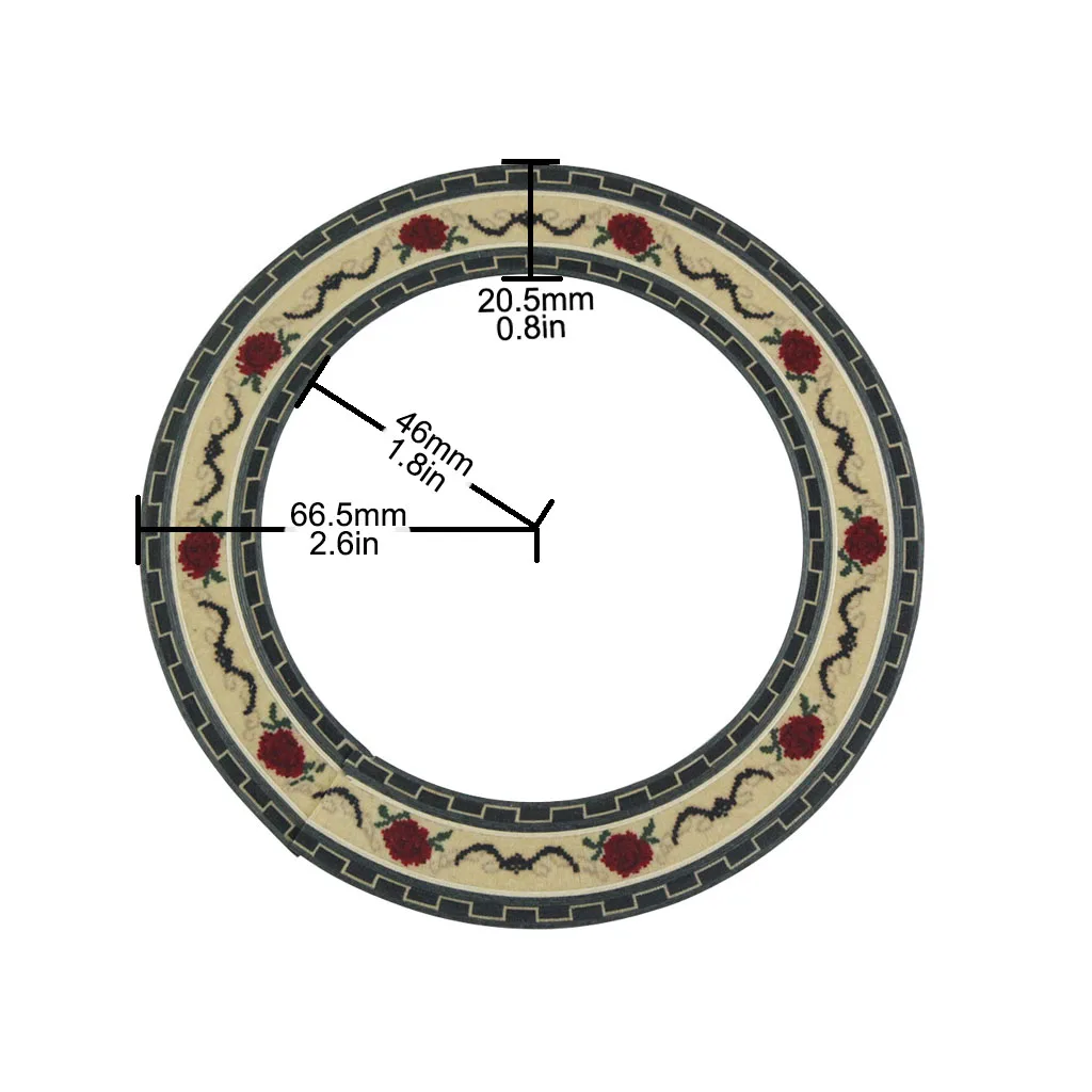 5 шт. инкрустация из розового дерева розы напечатаны классические акустические гитары