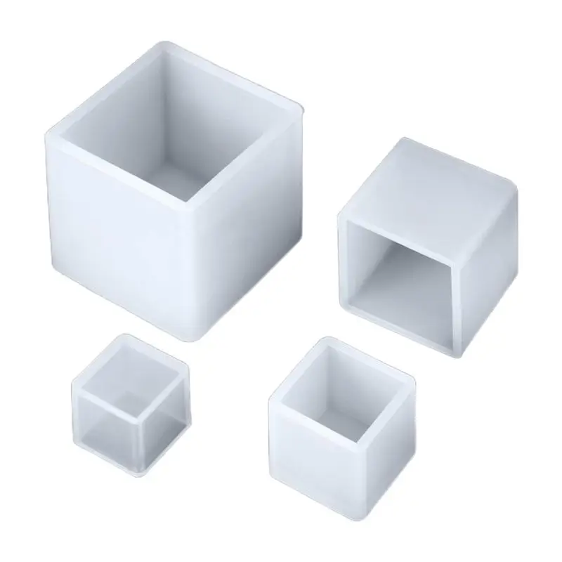 

4Pcs/Set Crystal Epoxy Resin Mold Square Jewelry Casting Silicone Mould DIY Tool U4LE