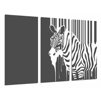 

Decoration Nature Animal Giraffe Black and White, photo print on wood, modern picture decorative 26895