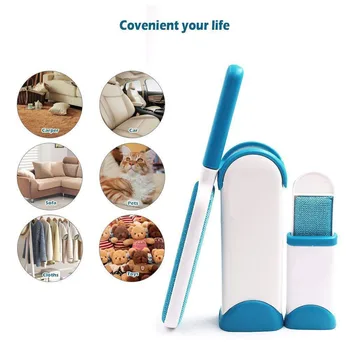 

2 Pieces/Set Pet Hair Removal Brush Combs Originality Cat Dog Sofa Bed Sheet Portable Travel Household Cleaning Brush