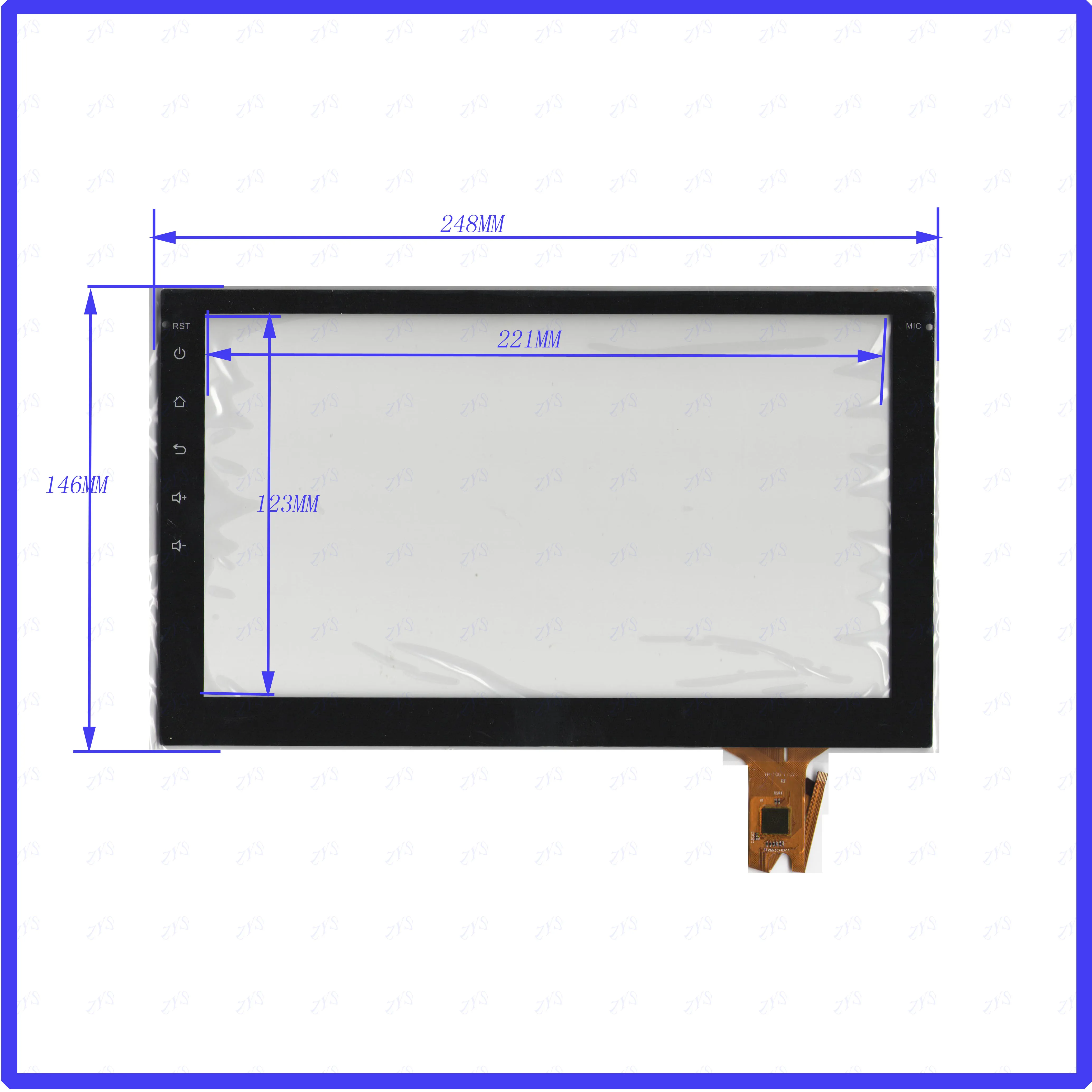 Сенсорная панель ZhiYuSun YH 100 FPC GT9271 248*146 мм 10 1 дюйма GPS DVD|ЖК-экраны и панели для