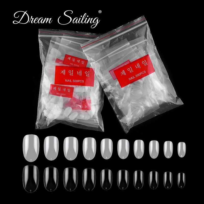 100/500 pcs False Nail Tips Fake Nails Acrylic Nail Extension Full Half French Cover Tips Coffin UV Gel Manicure Fake Nail Tips
