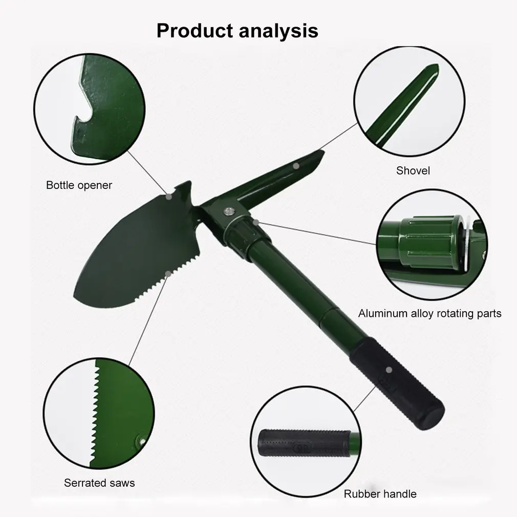 Военная Складная лопата для кемпинга, выживания, аварийные инструменты, многофункциональная пила, лопата, мотыга, Кирка, лом