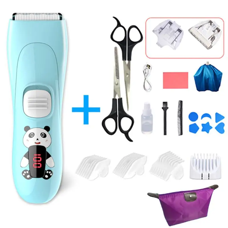 Детская машинка для стрижки волос, бесшумная бритва, электрическая перезаряжаемая насадка для бритья для младенцев, домашнее устройство U1JE