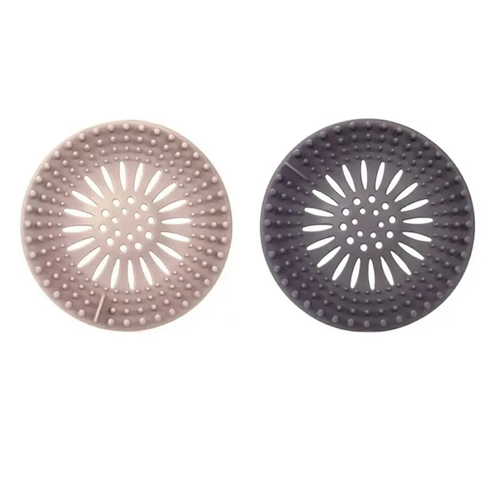 Round Floor Drain Mat Cover Plug Water Filter Shower Drain Covers Sink Strainer Filter Hair Stopper For Bathroom Kitchen