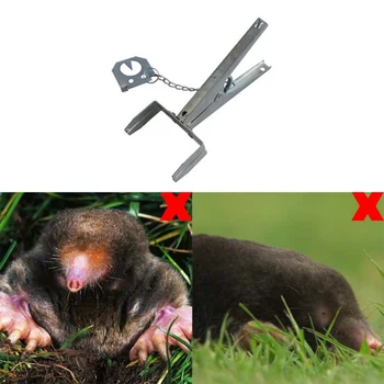 

Galvanised Control Reusable Scissor Type Multifunction Catching Eliminator Durable Powerful Mole Trap Garden Claw Random Color