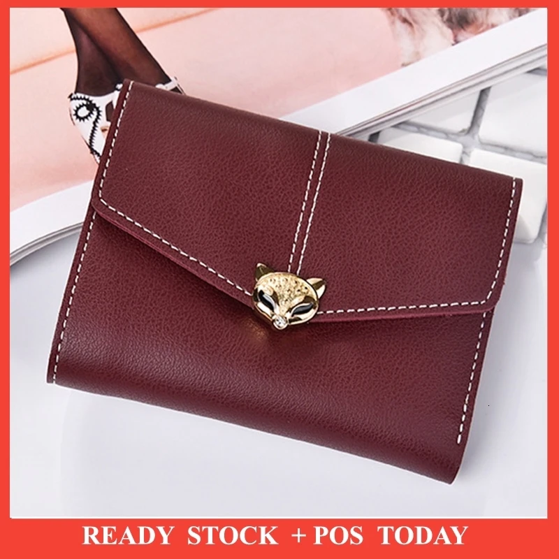 

YICIYA Vintage Metal Fox Short Wallet Women's Wallet Small handbag