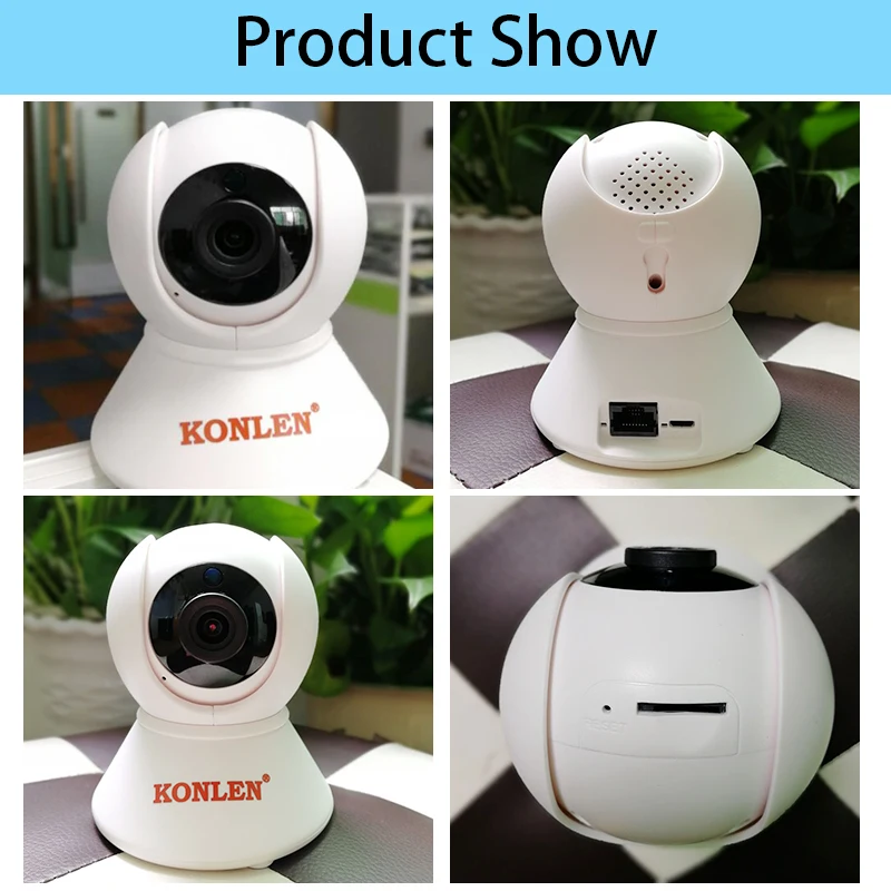 Ip-камера KONLEN Tuya, wifi, смарт-приложение, 1080 P, HD CCTV, Onvif, ночное беспроводное охранное видеонаблюдение, Google Home Alexa, совместимо