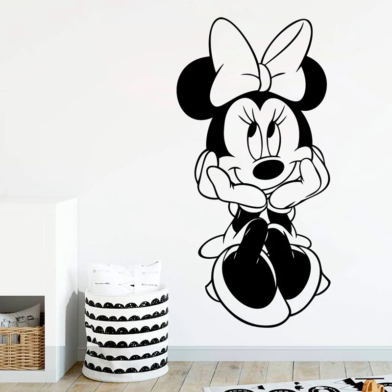 Cartoon Disney Minnie Mouse Wall Sticker For kids Room Decoration Stickers Vinyl Home Decor Wall Decals Removable Art Wallpaper Cartoon Disney Minnie Mouse Wall Sticker For kids Room Decoration Stickers Vinyl Home Decor Wall Decals Removable Art Wallpaper