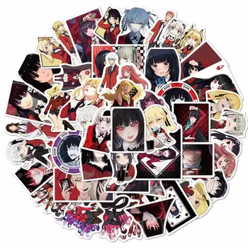 

50 PCS Manga Kakegurui Cosplay Badges Yumeko Jabami Sticker For Fridge Suitcase Stationery Developer Decor