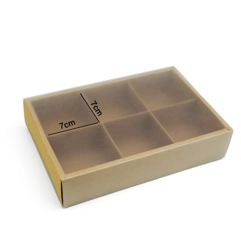 5 шт. Подарочная коробка Свадебная Конфета черная крафт-бумага коробка с окном DIY для выпечки печенья бисквитов макарон коробки для тортов ящик для дня рождения - Цвет: BRN6