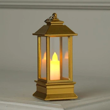 

LED figure "Lantern color gold with 1 candle", 13x5.5x5.5 cm, from baht. 3хLR44, T / WHITE 4843956