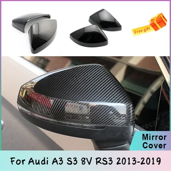 

For Audi A3 S3 8V RS3 2013 2014 2015 2016 2018 2017 2019 Carbon Fiber Car Rearview Mirror Cover Caps Car Accessories