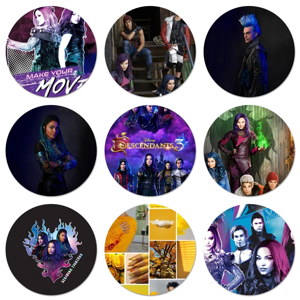 Broches de decoración de mochilas, insignias de 58mm, Descendants 3, Boyce, - AliExpress