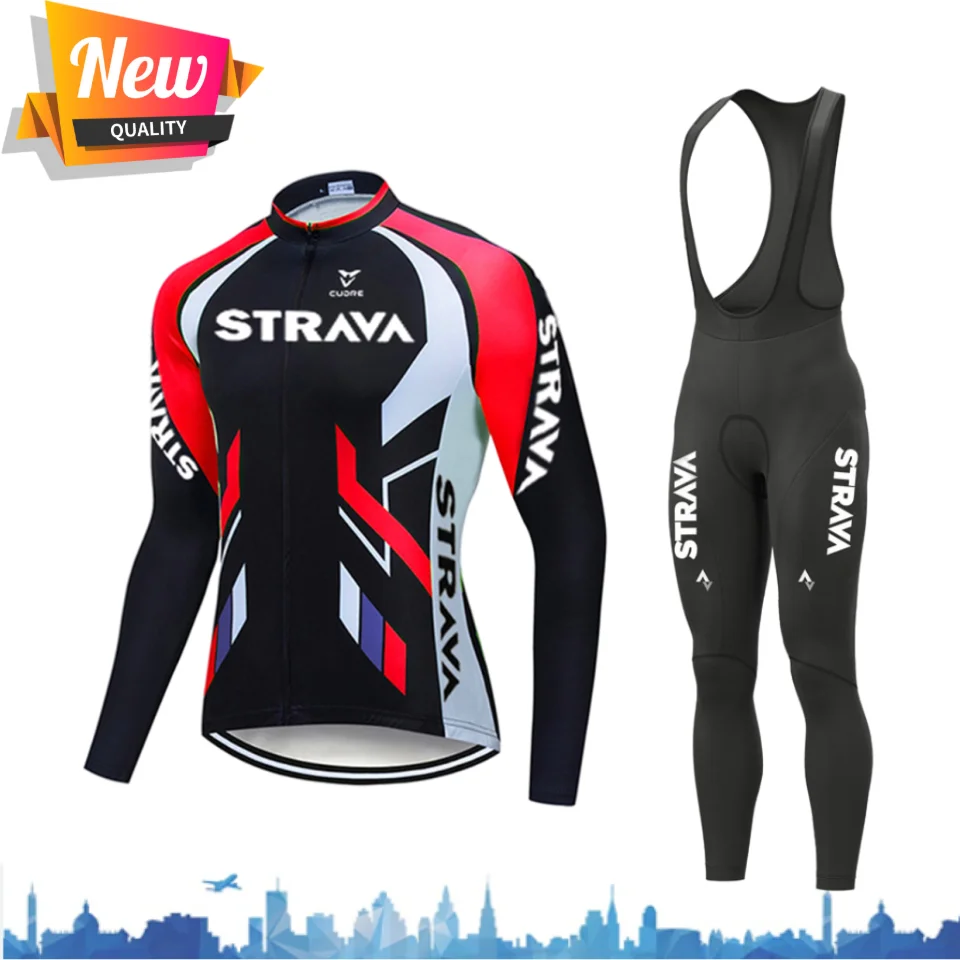 Новинка 2022 трикотажная одежда STRAVA для велоспорта на весну и осень мужская