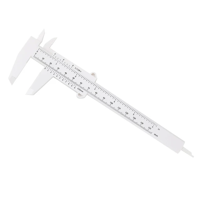 Tool Woodworking Metalworking Plumbing Model Making 80mm 150mm 0.5 Vernier Caliper Aperture Depth Diameter Measure Tool White