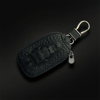 

2020 High Quality Genuine Leather Car Key Wallets Zipper Keys Case Bag Vintage Men Card Money Holder Housekeeper Keychain Cover