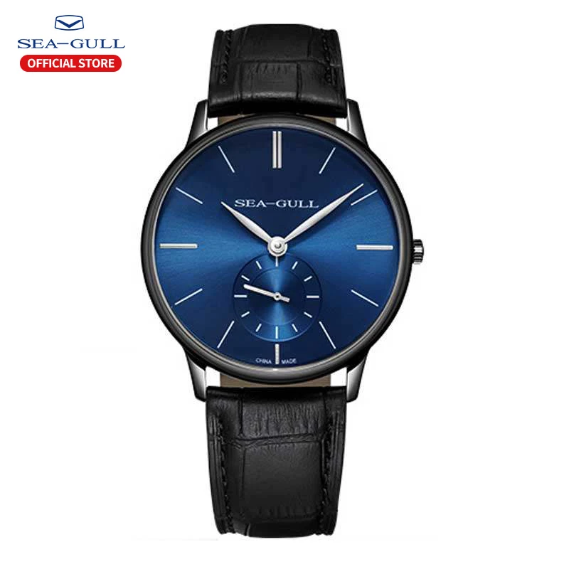 2020 seagull new men's mechanical watch thin and small three-hand manual mechanical watch belt sapphire men's watch 819.22.6020H