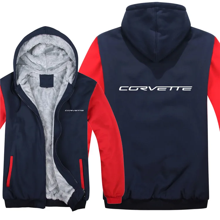 Chevrolet Толстовка Corvette мужская куртка На зиму; высокого качества Для мужчин Повседневное шерстяным Корвет Для мужчин толстовки