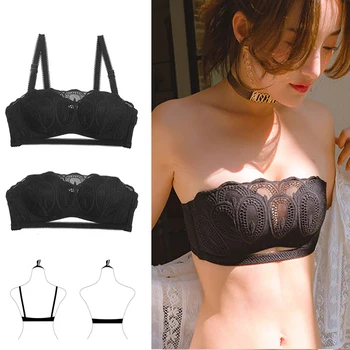 

Strapless Top Bra For Women Small Breast Lace Underwear Push Up Brassiere Sexy Lingerie Without Straps Bralette Invisible Bras