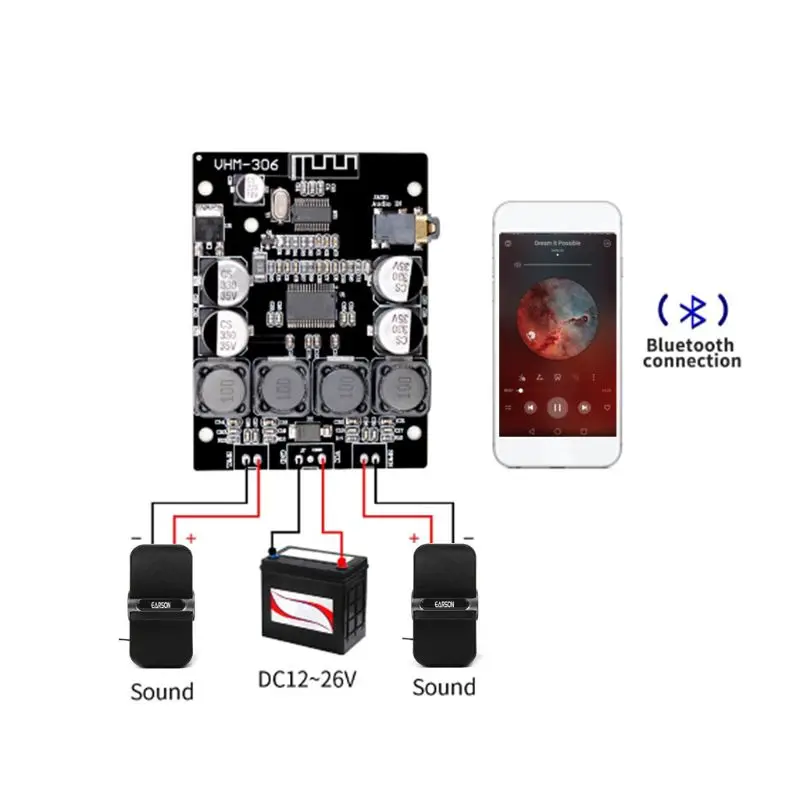 DC12-36V TPA3118 усилительная плата Bluetooth стерео аудио 2x30 Вт для усилителей D3-001