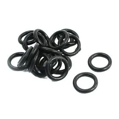 

20 Pcs 16.5mm OD 2.65mm Thickness Rubber Oil Seal Rings Washers Black