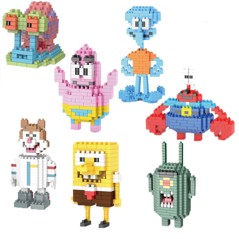 

New Spongebob Series Toys Collection Compatible lepinngly Spongebob Series 223-231 Building Blocks Toys for Kid Birthday Gift