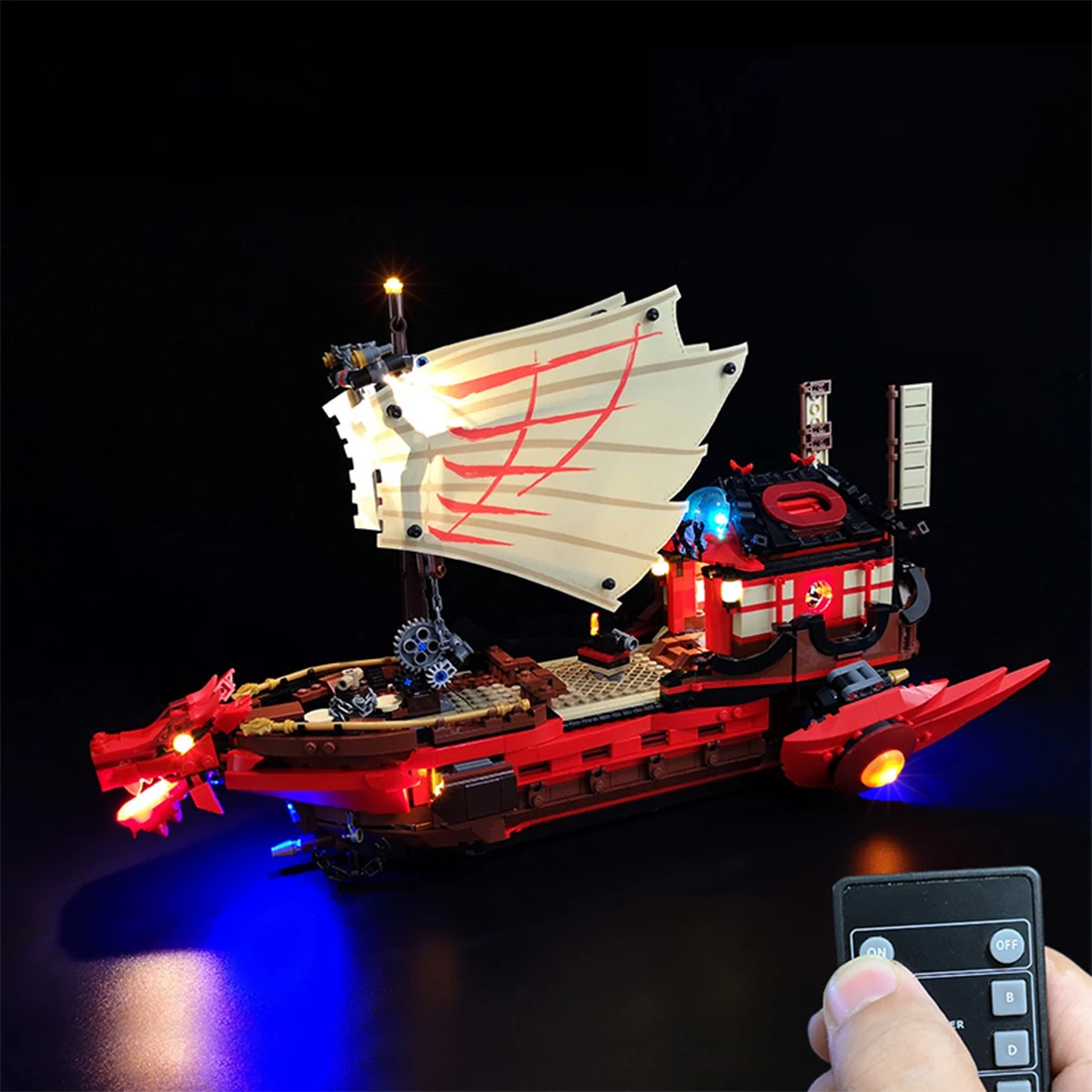 

3CH Remote Control LED Lighting Kit for Ninjago Destiny's Bounty 71705 (LED Included Only, No Kit) -RC /Classic Version