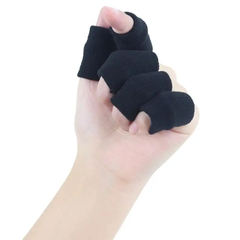 

New 10Pcs/Set Finger Sleeves Support Thumb Brace Protector Breathable Elastic Finger Tape for Basketball, Tennis,Baseball