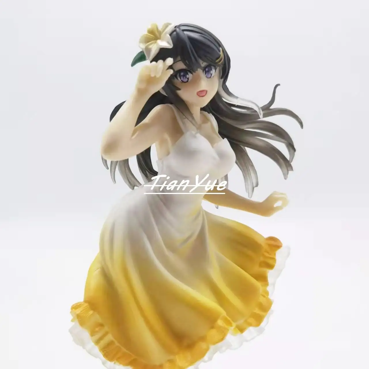 Anime Rascal Does Not Dream Sakurajima Mai Yellow Dress ver. Sexy Girls PVC Action Figures Toys 20cm |
