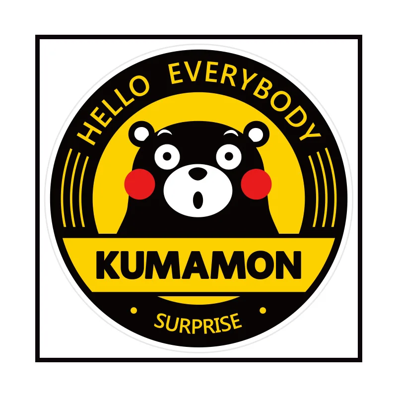 [В настоящее время доступны] медведь kumamoto Kumamon белый ПВХ медведь kumamoto бампер наклейки клейкая бумага серии WJYP00018